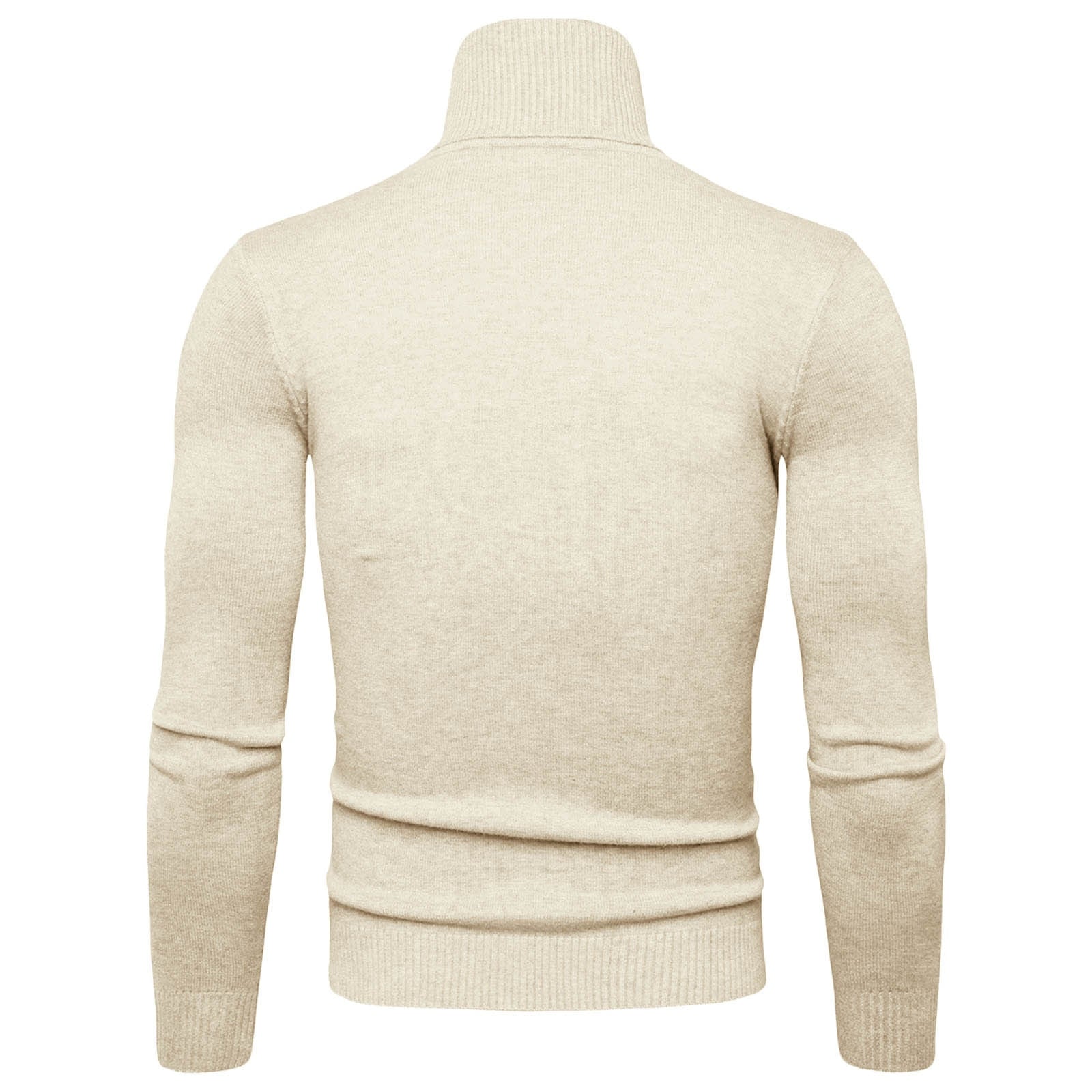 Men's Casual Slim Fit Basic Turtleneck Knitted Sweater High Collar Pullover Male Double Collar Autumn Male Tops - integrityhomedecor