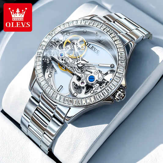 OLEVS Women Luxury Fashion Diamond Lap Wristwatch