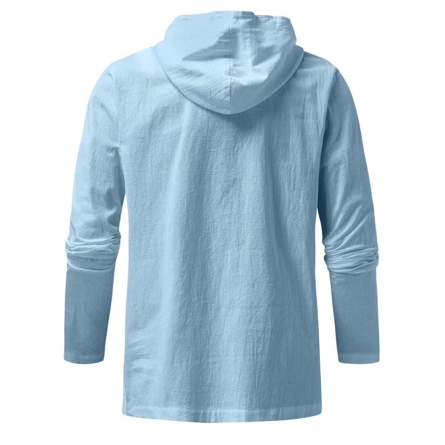 Men's Long Sleeve Hooded Linen Shirt - integrityhomedecor