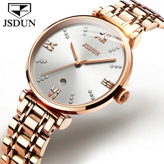 Quartz Watch for Women Rose Gold