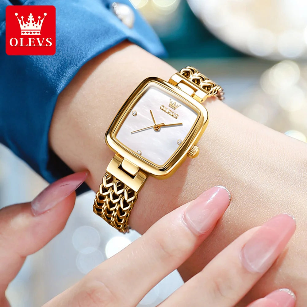 Quartz Watch for Women Solid Gold Stain