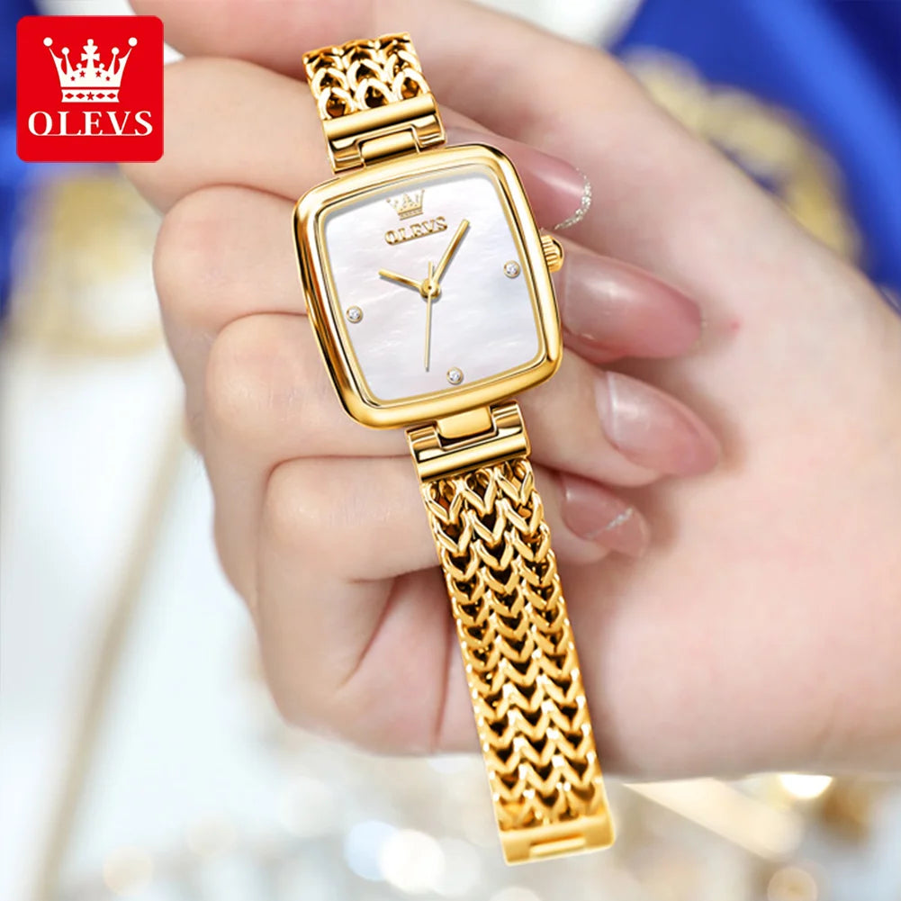 Quartz Watch for Women Solid Gold Stain