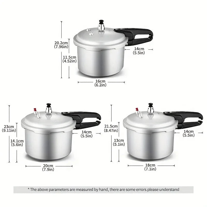 1pc, DOUBLE Pressure Cooker Aluminum