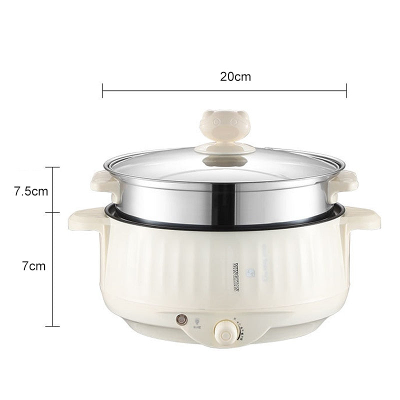 1.7L Electric MultiCookers Single/Double Layer 1-2 People Household Non-stick Pan Hotpot Noodles Rice Cooker Cooking Appliances - integrityhomedecor