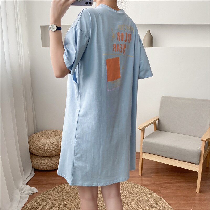 Maternity Mid-length short Sleeve Clothing Pregnancy Breastfeeding Clothes - integrityhomedecor