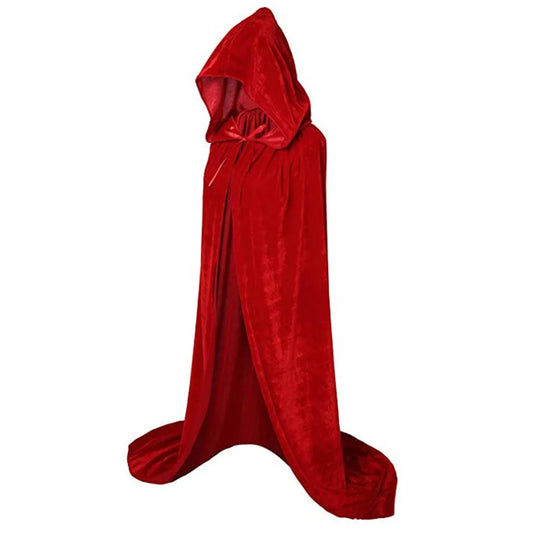 Hooded Cape Adult Unisex Long solid Costume for Halloween Party - integrityhomedecor