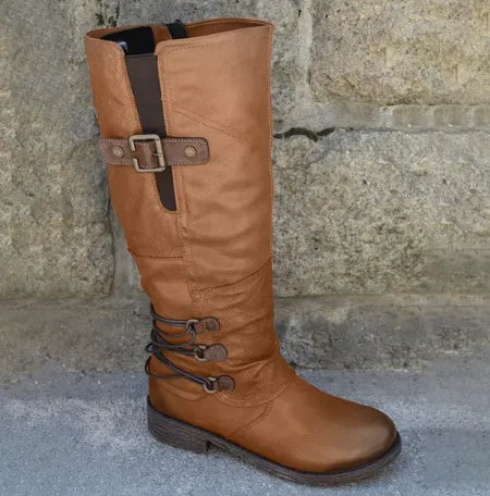 Women Leather Zipper Boots Lace Up - integrityhomedecor