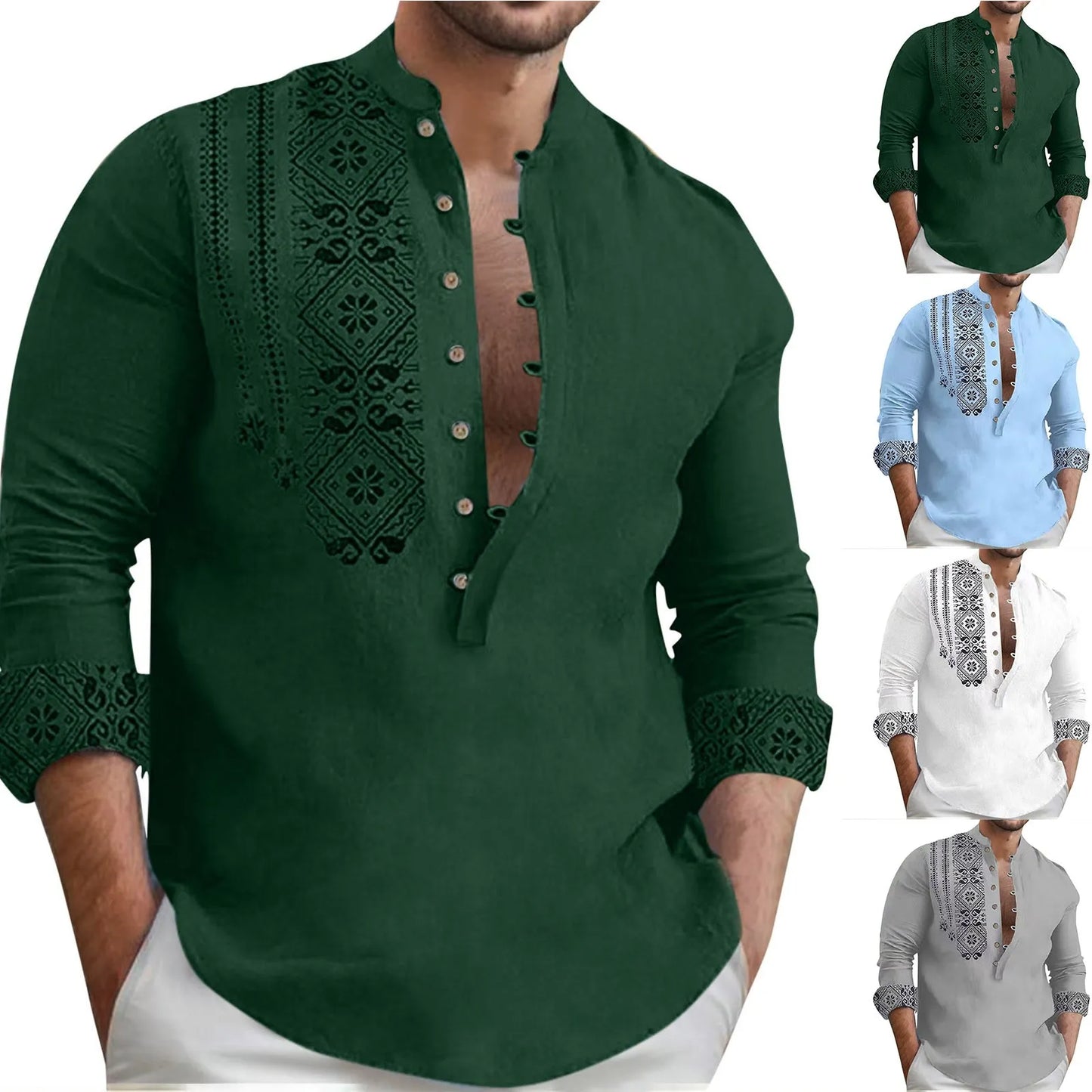 Men's Long-Sleeve Loose Fit Clothing - integrityhomedecor