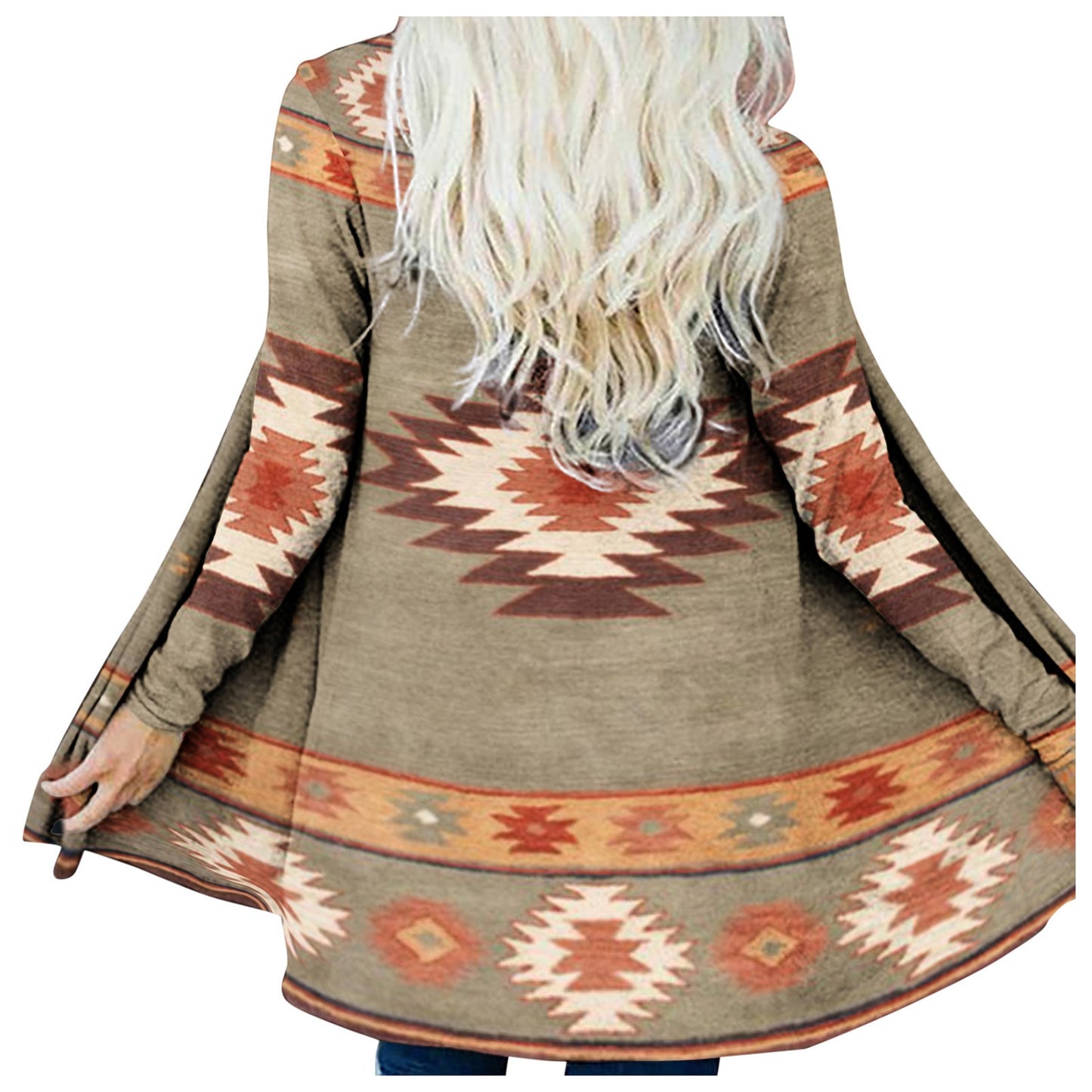 Women‘s Cardigan Aztec Print - integrityhomedecor